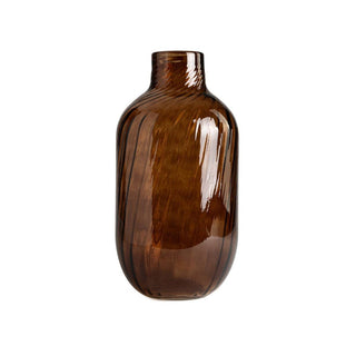 Vase | FORMAE | braunes Glas | 18,5 x 36,5 cm