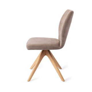 Jesper Home Ikata Esszimmerstuhl mit Eichenholzgestell – moderner Polsterstuhl in Blau, Beige & Braun