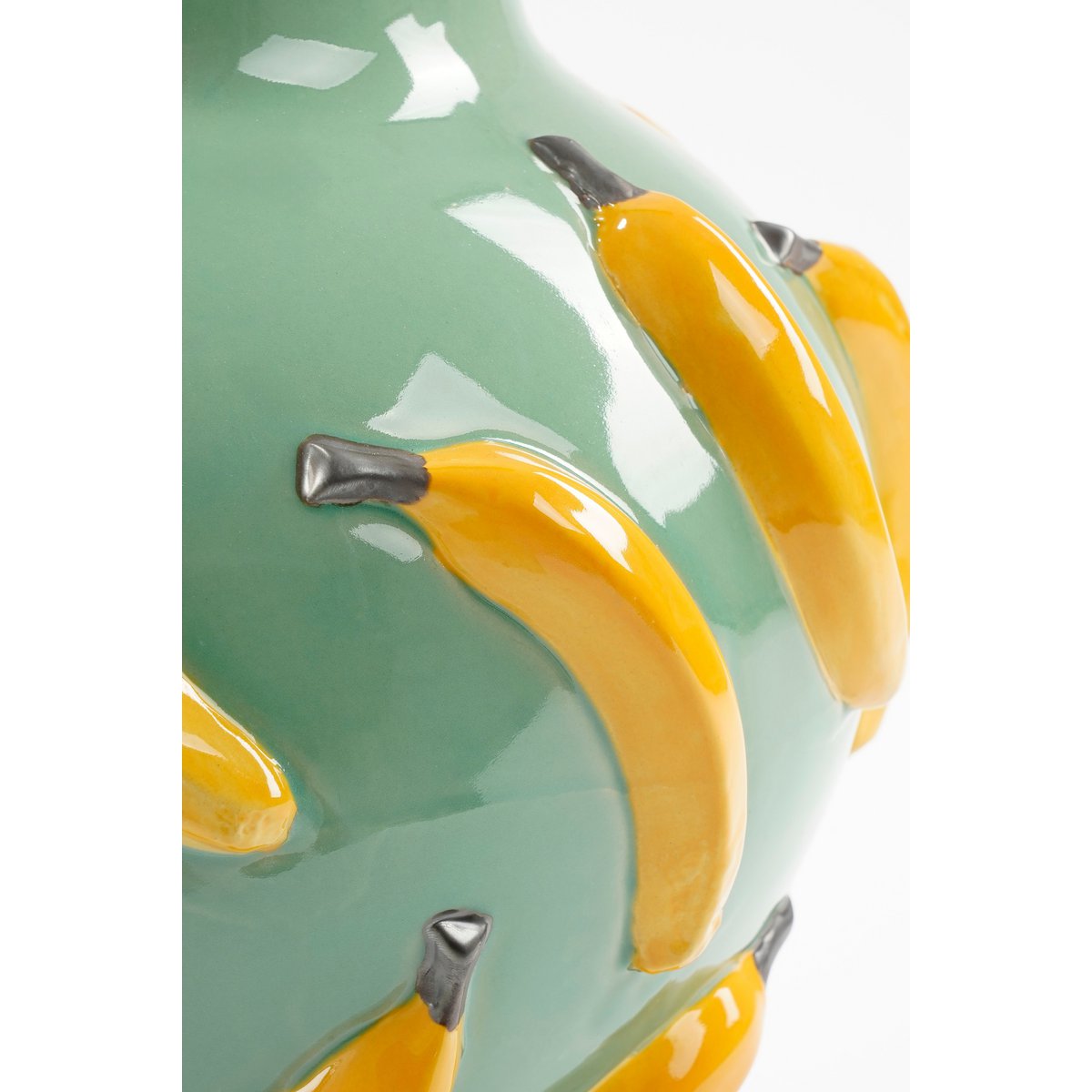 Mosa Vase Keramik - hellgrün Bananen