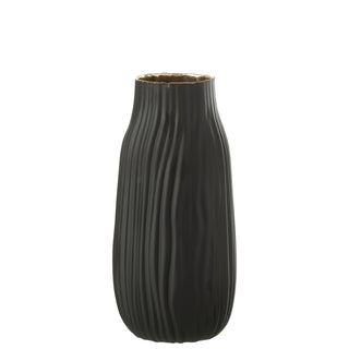 Glasvase & Blumentopf Schwarz 26 cm – Elegante Deko-Vase aus Glas von J-Line