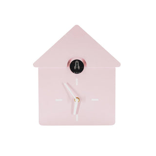 Housevitamin Wanduhr Kuckucks-Design – Hellrosa, 24x27x9 cm