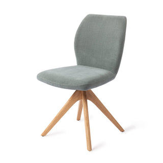 Jesper Home Ikata Esszimmerstuhl mit Eichenholzgestell – moderner Polsterstuhl in Blau, Beige & Braun