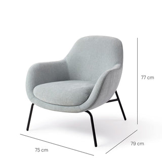 Jesper Home Loungesessel aus Stoff – moderner Design Sessel in Grau, Beige & Flieder