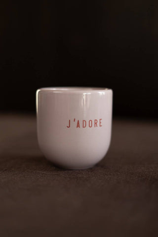 Becher Keramik “J'adore” Flieder