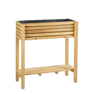 Pflanzkasten Outdoor mit Ablage – rechteckiger Blumenkasten für Balkon & Garten