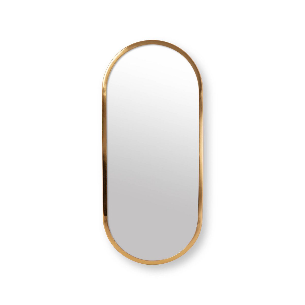 Mirror Oval Gold 20x50cm