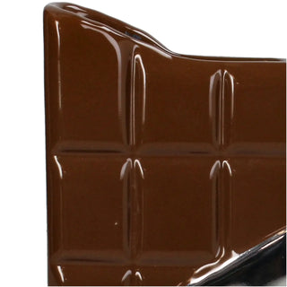Vase Milk Chocolate Braun & Silber – Schokoladen-Vase aus Steingut