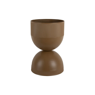 Blumentopf Tonar Metall Braun 39 cm – Wendbarer Design-Pflanztopf von Present Time