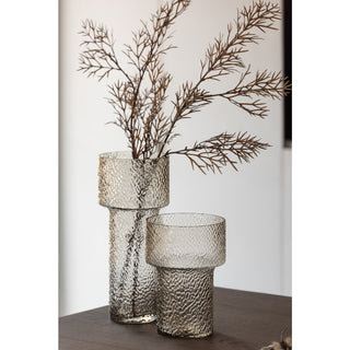 J-Line Vase Betty Glas Transparent 30 cm – Runde Design Vase Klein