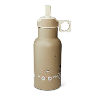 Nuuroo Edelstahl-Wasserflasche 350 ml mit Aktivitätsdeckel – Thermoflasche, kalt & heiß – Farbe Karnevalszug