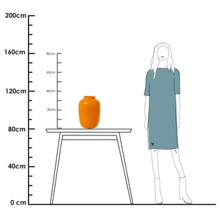 Vase Glas - Arktisches Dunkelorange
