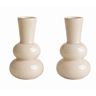 Vase The World Lindi Elite Beige – mundgeblasene Glasvase