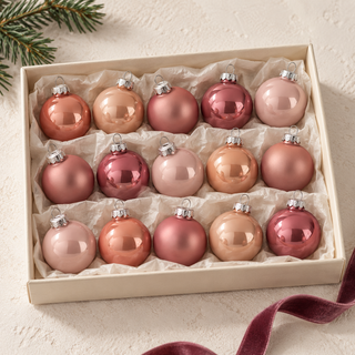 Mini-Weihnachtskugeln aus Glas – 15er-Set | Ø 3 cm