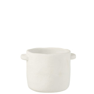 J-Line Keramikvase Weiß – Moderne Deko-Vase 24,5 cm