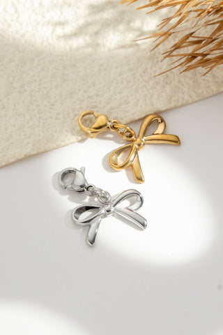 Eleganter Knoten-Charm aus Edelstahl, versilbert, vergoldet: Or jaune