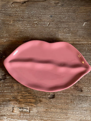 Teller Keramik „Lippe“ rosa