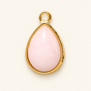Naturstein-Tropfen Rosa & Gold – Anhänger
