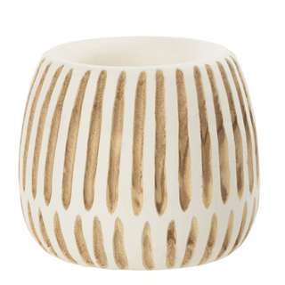 Blumentopf aus Holz Weiß – Natürlicher Pflanztopf für Innen- & Außenbereich Ø20 cm