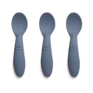 Nuuroo Ella Silikonlöffel 3er-Pack – Weiche, BPA-freie Kinderlöffel aus LFGB-zertifiziertem Silikon – Farbe Beringmeer