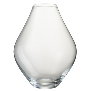 Vase Abby aus Glas Transparent – Große Dekovase 28 cm von J-Line