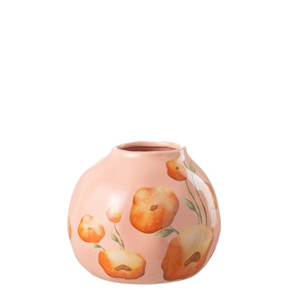 Rosa Keramik Vase von J-Line – Moderne Dekoration für stilvolle Interiors Ø 20,5 cm