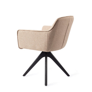 Jesper Home Hofu Esszimmerstuhl mit Eichenholzgestell – moderner Polsterstuhl Grau & Beige