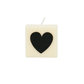 BUCHSTABEN UND ZAHLEN KERZE - ♥ - SCHWARZ