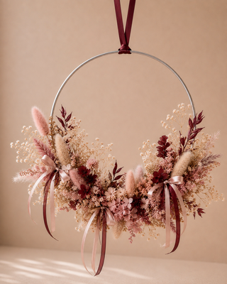 DIY Trockenblumenring – Gold oder Silber | 25cm