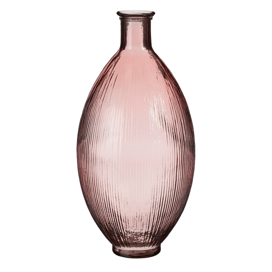 Firenza Bottle Vase - H59 x Ø29 cm - Recycled Glass - Light Pink