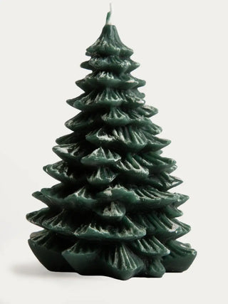 Dekorative Kerze | Holzhandwerk | Weihnachtsbaum | 175 g