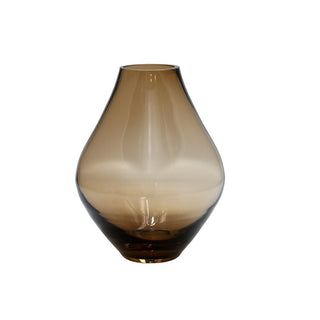 Vase The World – Lesse Glasvase in Taupe (mundgeblasen, verschiedene Größen)