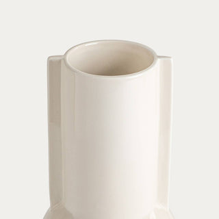 Vase | OPHIRA | ecru Keramik | 15,7 x 30,4 cm