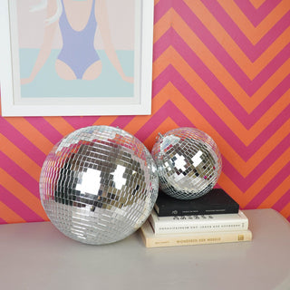 Weihnachtsdekoration – Weihnachtshänger – Discokugel – Schaumstoff – Silber – 30 x 30 x 30 cm