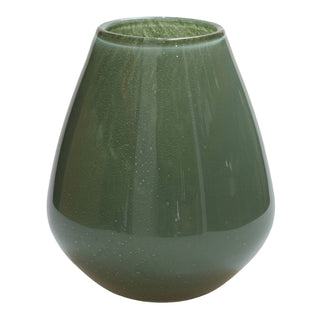 Grüne Glasvase Tasman 20 cm – Handgefertigte Designer Vase aus dickem Glas | Vase The World