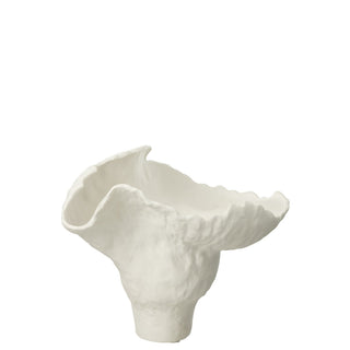 J-Line Vase Corolla Keramik Weiß – Breite Design Blumenvase aus Keramik 39,5 cm