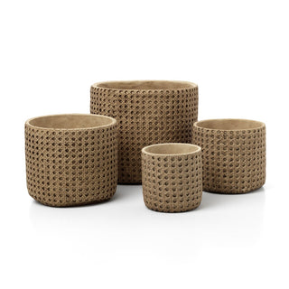 Der RattanRock-Übertopf – Natur – L