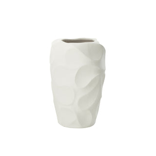 J-Line Vase Mirena Groß Weiß – Runde Design Keramikvase 43 cm für stilvolle Wohndekoration