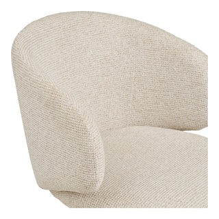 Fulham Dining Chair – Drehbarer Esszimmerstuhl Sand mit Sandfarbenen Metallbeinen | Moderner Polsterstuhl mit Drehfunktion – 2er-Set