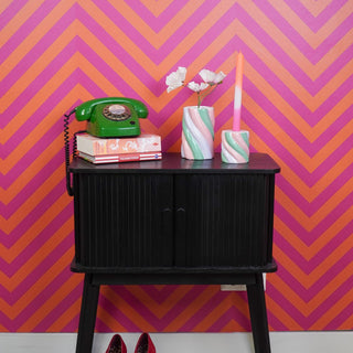 Candy Marshmallow Kerzenhalter – Bunter Kerzenständer im verspielten Marshmallow-Design | Housevitamin - Pink/Mint Green/Lila - 8,5x8,5x9cm