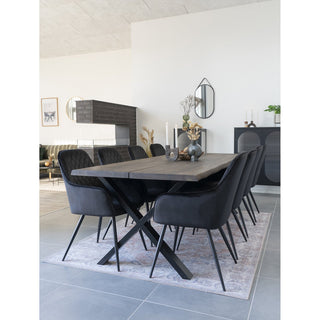 Wandspiegel aus Stahl mit Kunstleder-Gurt, 35x60 cm, Schwarz House Nordic