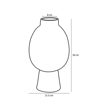 Mica Decorations – Helma Vase aus Keramik in Blau (H 38 x Ø 21,5 cm)