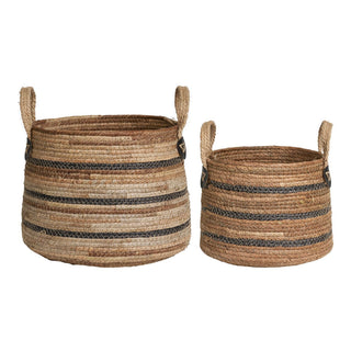 Korb "Erba" Bananenblatt natur 2er Set