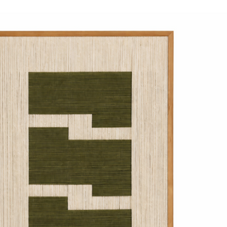 Wanddekoration Grün 70x50 cm – Modernes Wandbild Baumwolle mit grafischem Muster | Mica Decorations Wanddeko Wohnzimmer Schlafzimmer