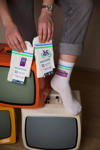 RETRO Socken One Size – 80er & 90er Fahrrad