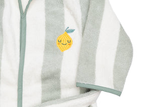 Terry-Baumwoll-Bademantel für Babys Lola Lemon mit Kapuze