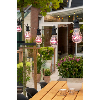 Liebe LED -Lichtkabel draußen - L450 cm - Pink