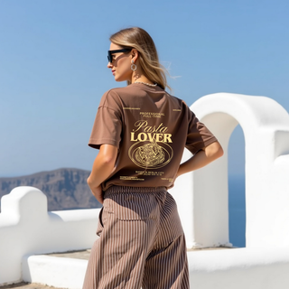 „Pasta Lover“ Oversize T-Shirt – 100% Baumwolle, Club der Kohlenhydrat-Liebhaber | GOOD GIRL BAD HABITS