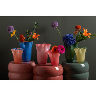 Vase Rüschen Medium rosa pink