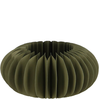 Papier Sockel „Dacia“ dunkelgrün Ø22 cm – modernes Deko Podest für Vase & Wohnaccessoires
