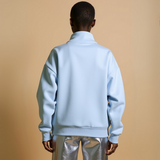 Half Zip Sweat "BE GOOD BE BAD JUST BE" - Mintgreen